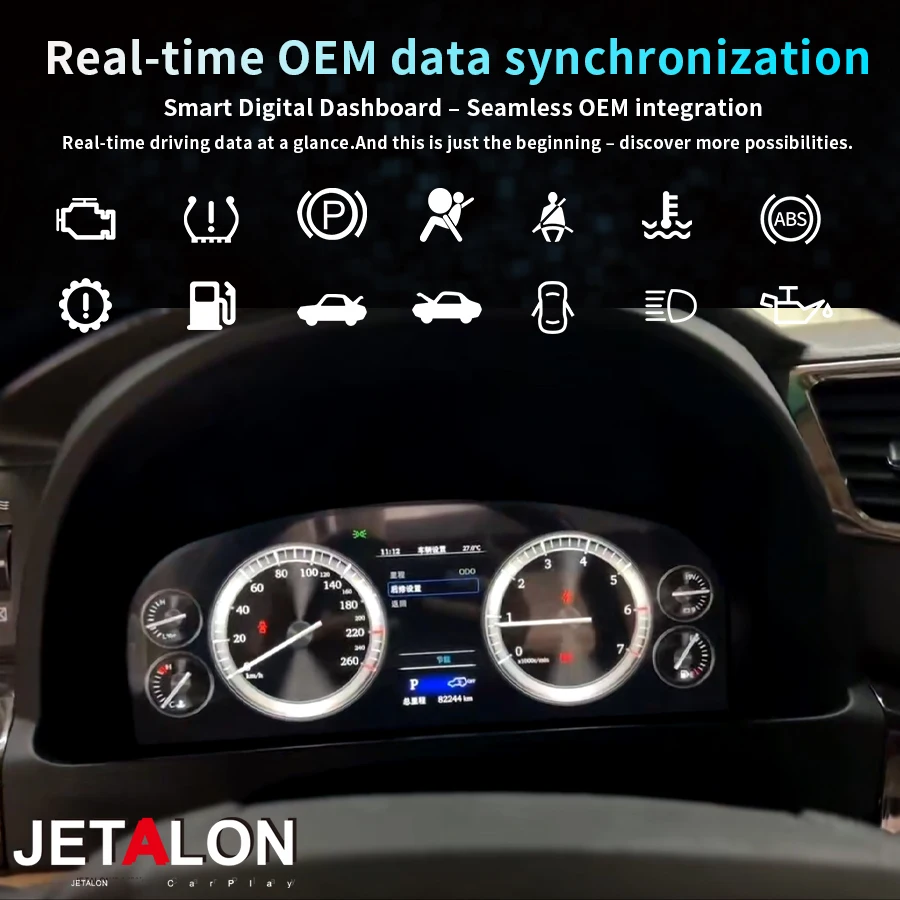 12.3inch LCD Car Digital Cluster Instrument Smart Cluster Screen For TOYOTA 4 Runner 4runner 2010-2022 Display Carplay Upgrade