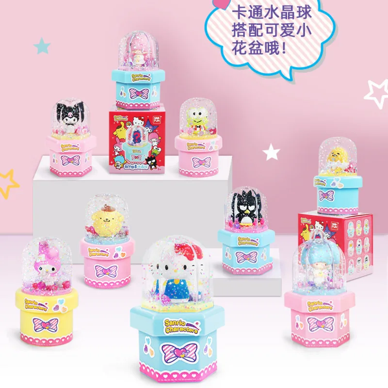 

Sanrio Kawaii Kuromi Melody модель игрушки мультфильм аниме Дисней хрустальный шар кукла орнамент Diy сборная милая игрушка Сюрприз подарок