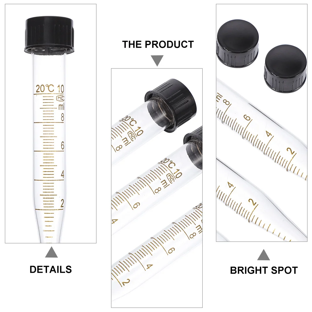 

5 Pcs Test Tubes with Lids Micro Lab High- Vial Centrifugal Vials Laboratory