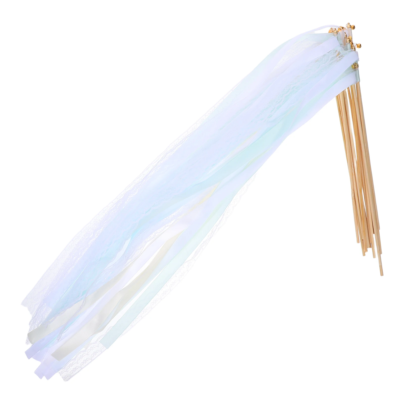 

20 Pcs Decor Party Decoration Ribbon Dancer Wand Clothing Wedding Fairy Wands Streamer with Bells Streamers Decorations Child