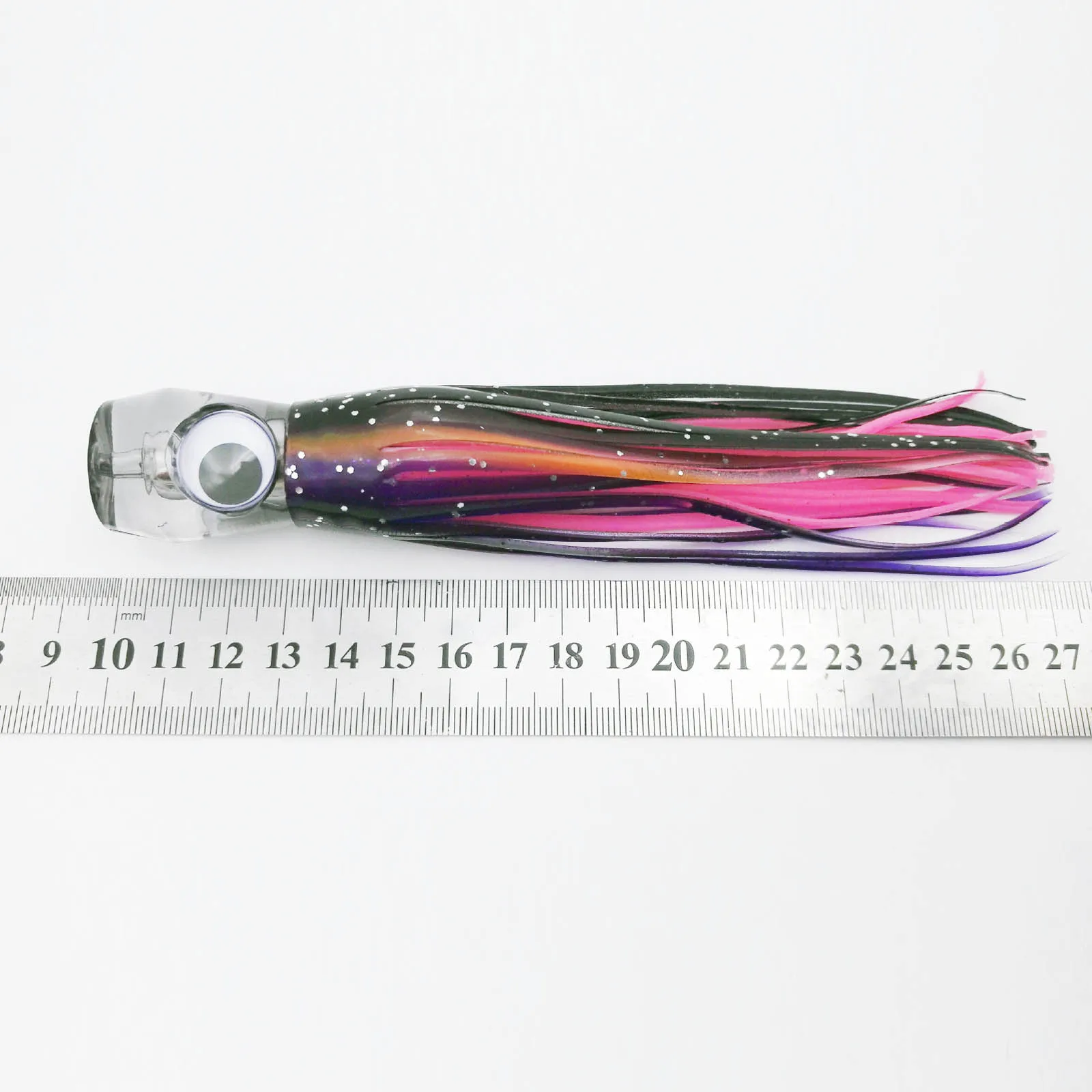 DNDYUJU 1PCS Sea Fishing Lure 55g/17CM Boat Fishing Troll Bait Acrylic Resin Octopus Bionic Squid Fishing Bait Feather Skirt