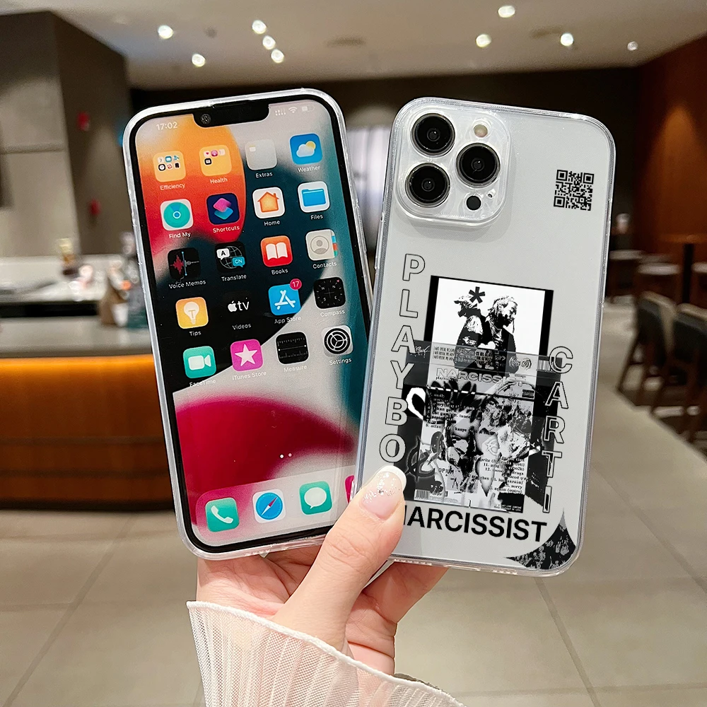 Playboi Carti Rapper Hot Phone Case For iPhone 15 14 13 12 11 Mini Pro Max X XR XSMax 6S 6 7 8 Plus SE20 Transparent Cover