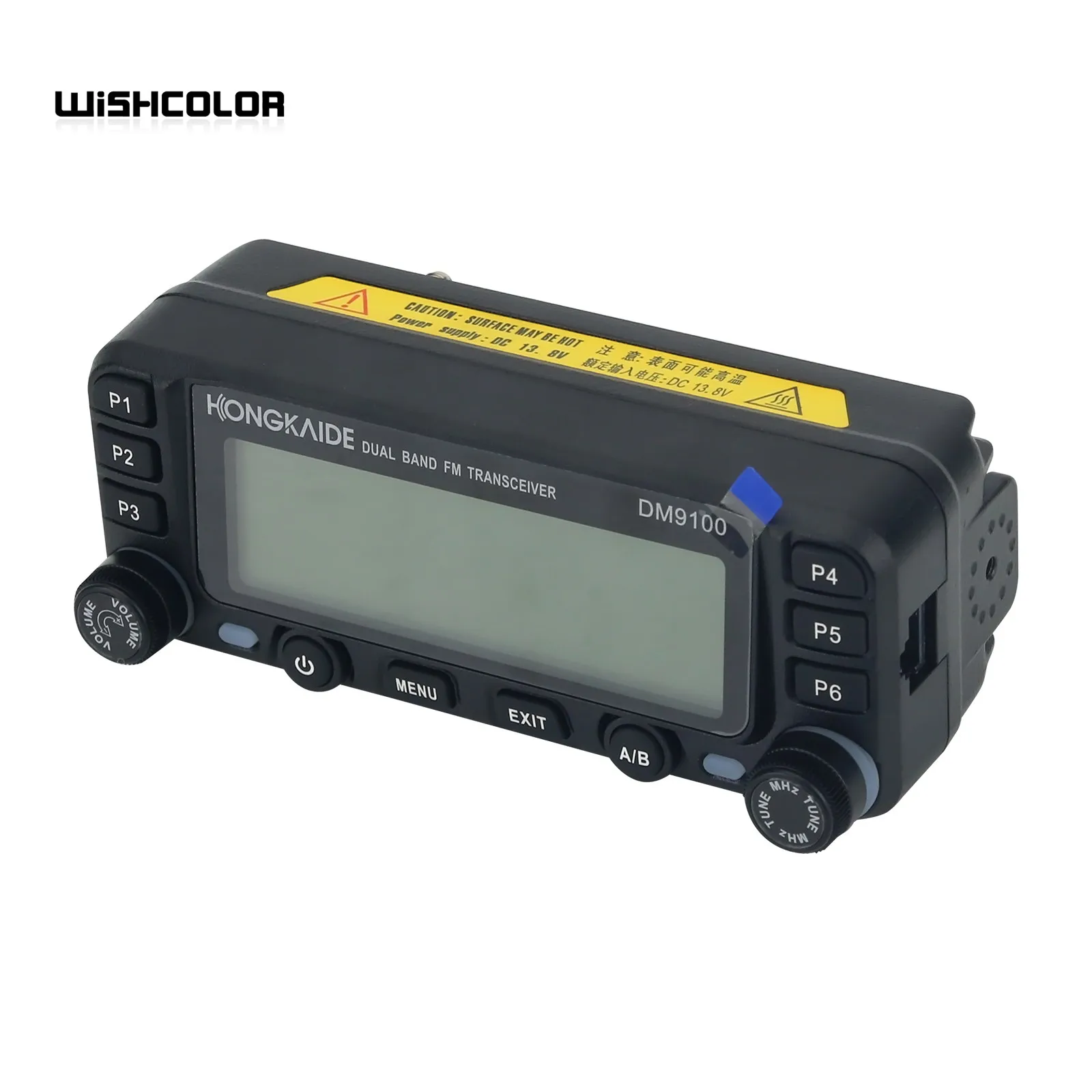Wishcolor HONGKAIDE DM9100 25W 10KM DMR Mobile Radio Dual Band FM Transceiver with Built-in GPS Module