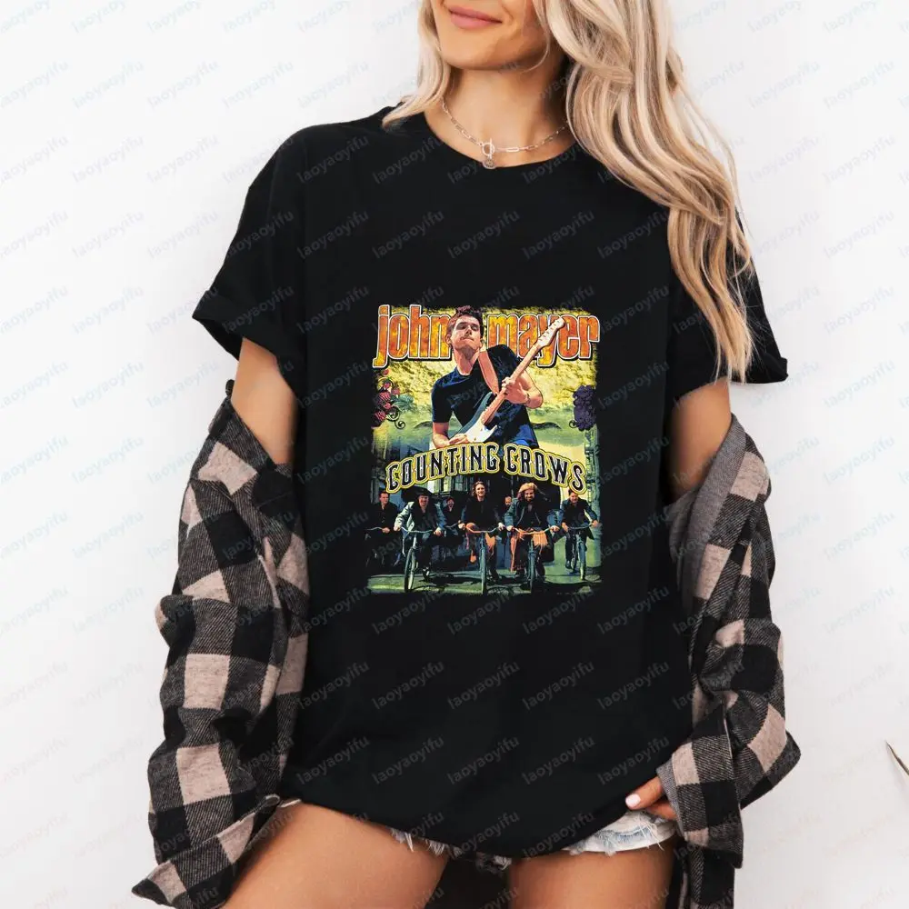 Counting Crows - Summer Trend Harajuku Short-Sleeved Men's Women's Round-neck Shirt Comfortable T-shirt