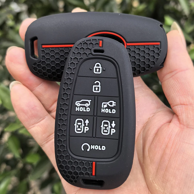 Funda para llave remota de coche de 7 botones para Hyundai Sonata Sel Ev 6 Ev 8 IONIQ 5 NEXO Tucson Sonata 2020 Grandeur 2020 Sonata Limited