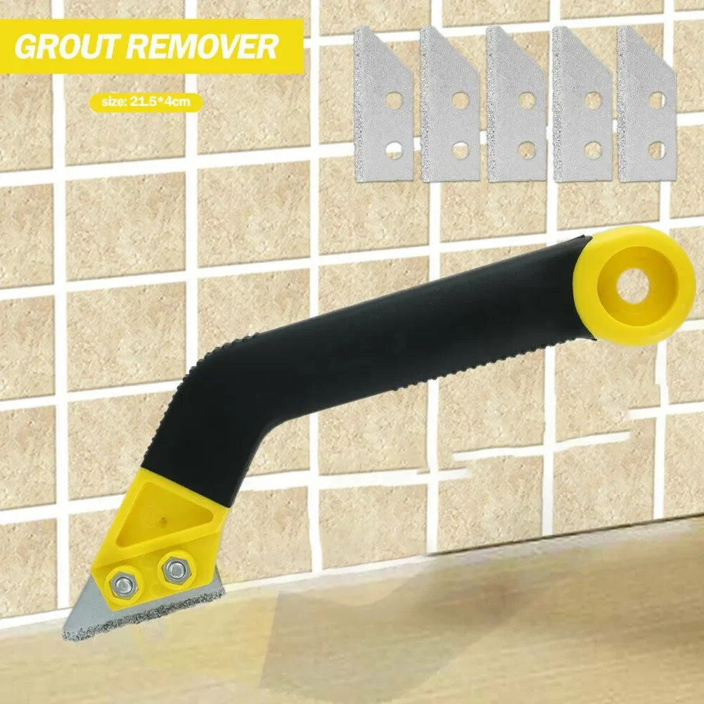 Grout Remover Tile With Blades Grout Saw Angled Grout Scraping Rake Tool Suitable For Tile Cleaning  Tungsten Carbide