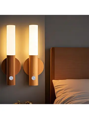 LED Night Light USB Charging Intelligent Human Induction For Bedside Cabinet Home Wardrobe Lighting Motion Sensor Light Led Lamp