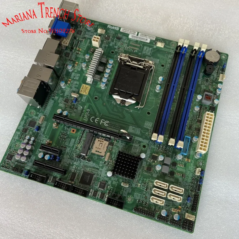 X10SLQ for Supermicro Embedded Desktop Motherboard LGA1150 4th Gen. Core i7/i5/i3 DDR3 non-ECC Mini-PCI-E W/ MSATA Support