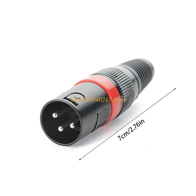 Q22A Professional Sound Cable Connectors 3 Pin 3Pin Microphones Male Plugs Professional Microphones