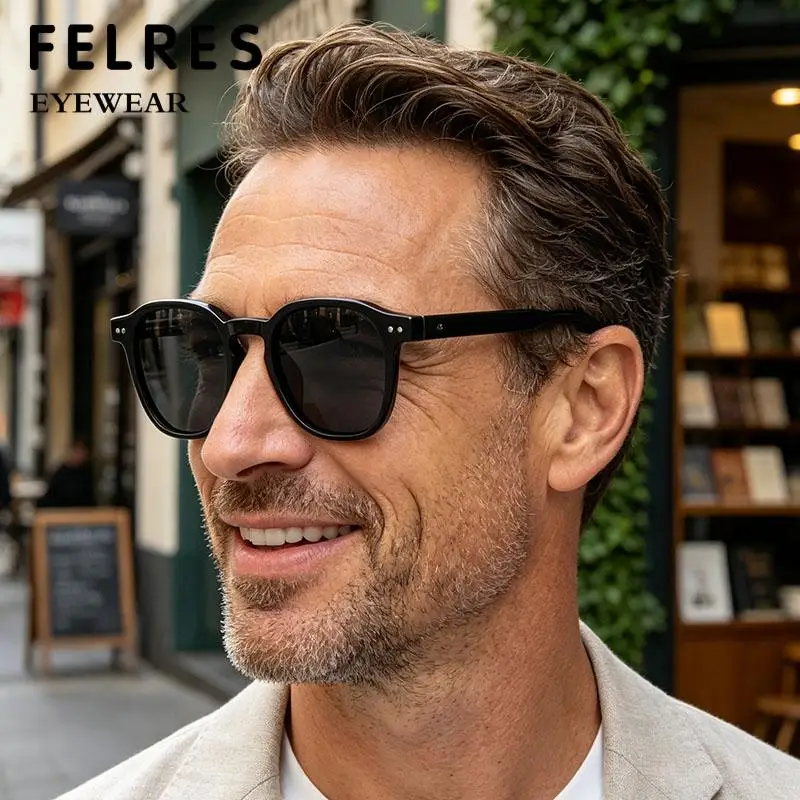 Men Women TR90 Square Reading Glasses Fashion Outdoor Sunshade Sunscreen Single Focus Presbyopic Eyewear Customize Diopter