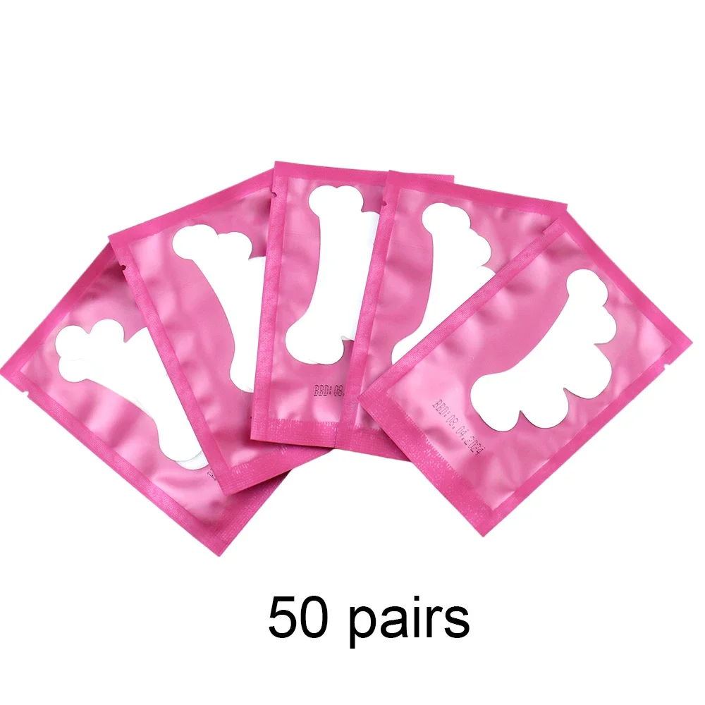 50Pairs Lash Extension Eye Stickers Hydrogel Patches Grafting Eyelashe Under Eye Pads Eyelashes Extension Lashes Tools Makeup