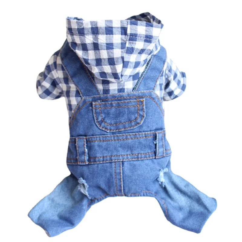 Pet Clothes Autumn And Winter Clothes Teddy Bear Puppy Dog Four-legged Cowboy Jumpsuit Puppy Clothes Customizable