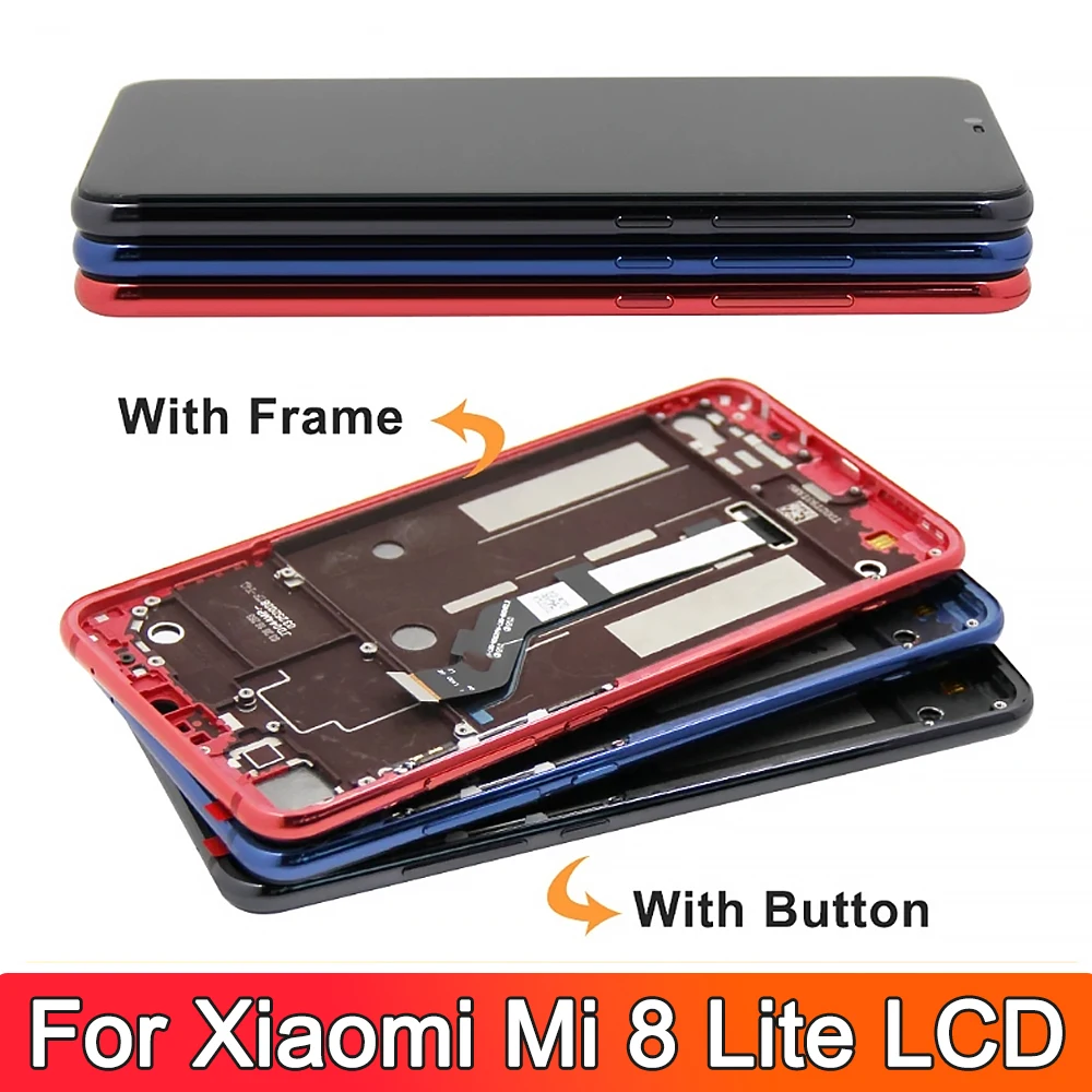 Display For Xiaomi Mi 8 Lite LCD Touch Screen Digitizer Assembly Replacement For Mi 8 Youth M1808D2TG Display With Frame