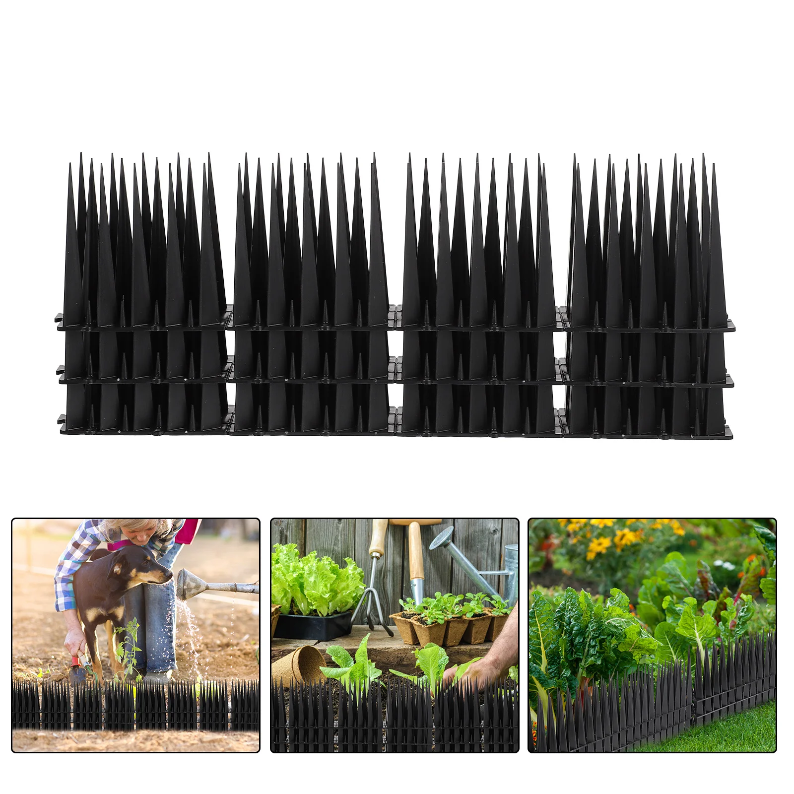 

3 Pcs Cat Black Bird Thorn Fence Spike Anti Climbing Board Pigeon Spikes