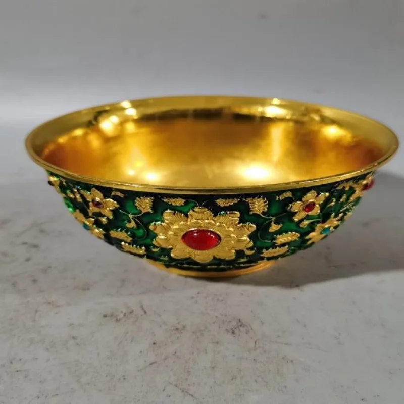 

Antique Collectibles Miscellaneous Qing Dynasty Qianlong Year Made Flower Blooming Wealth Cloisonné Flower Blooming Wealth Bowl