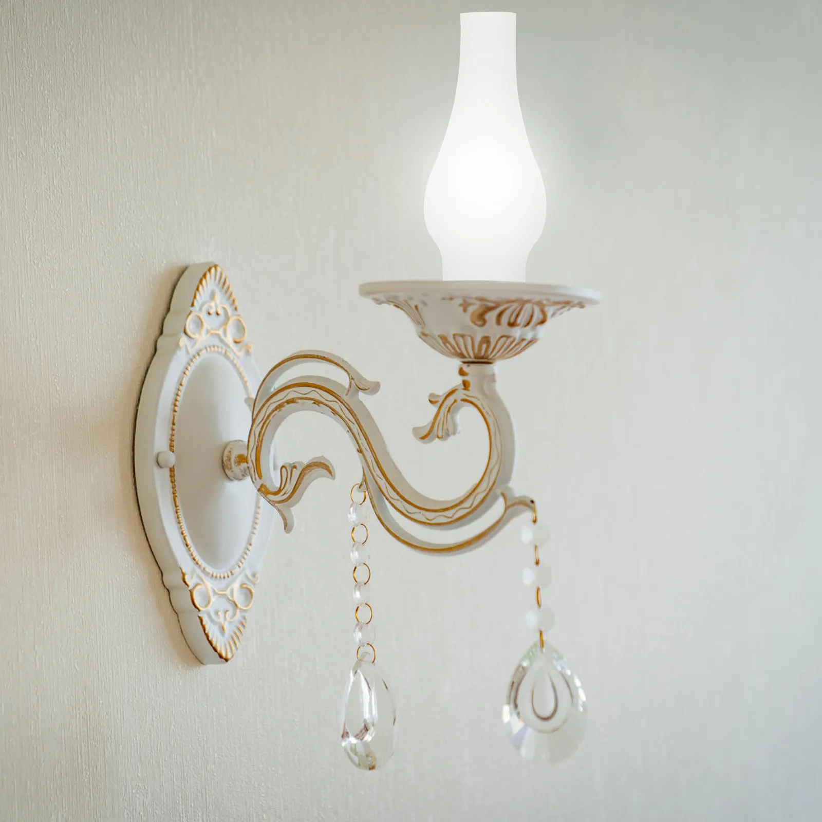 

1 шт. матовый стеклянный плафон для настенного светильника, ретро-декоративный светильник, подходит для домашнего настенного освещения