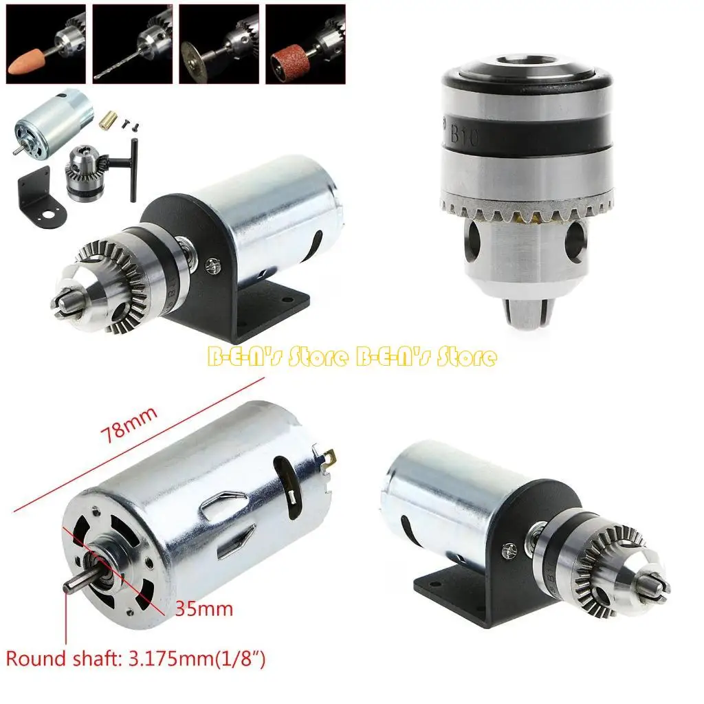 

Y1AD Новая ручная дрель для токарного станка своими руками, мотор 555 с патроном 1/8 дюйма + монтажный кронштейн 12-