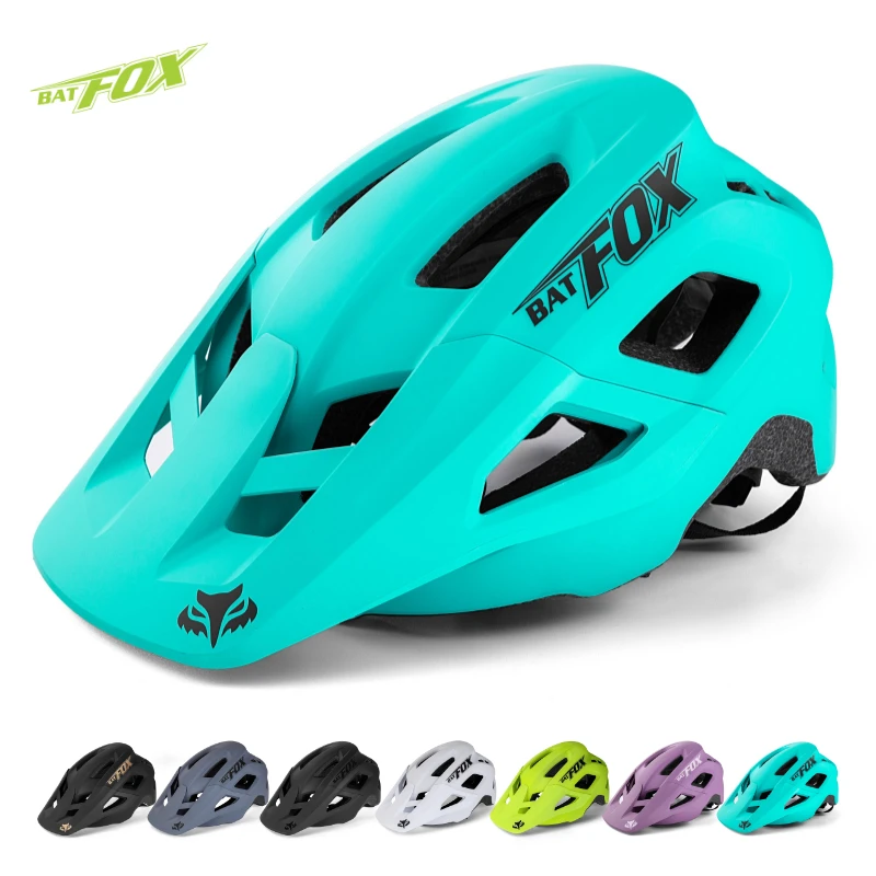 BATFOX Bike Helmet DH MTB Sports Anti-impact Light Road Mountain Bicycle casco bicicleta Men Women Safety Cycling Riding Helmets