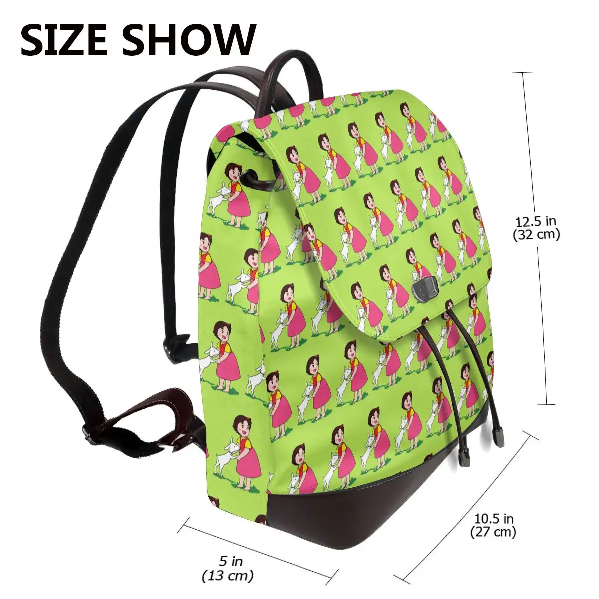 Heidi Bookbag School Student Bags Hiking Travel Daypack for Women Fashion Derma Backpack