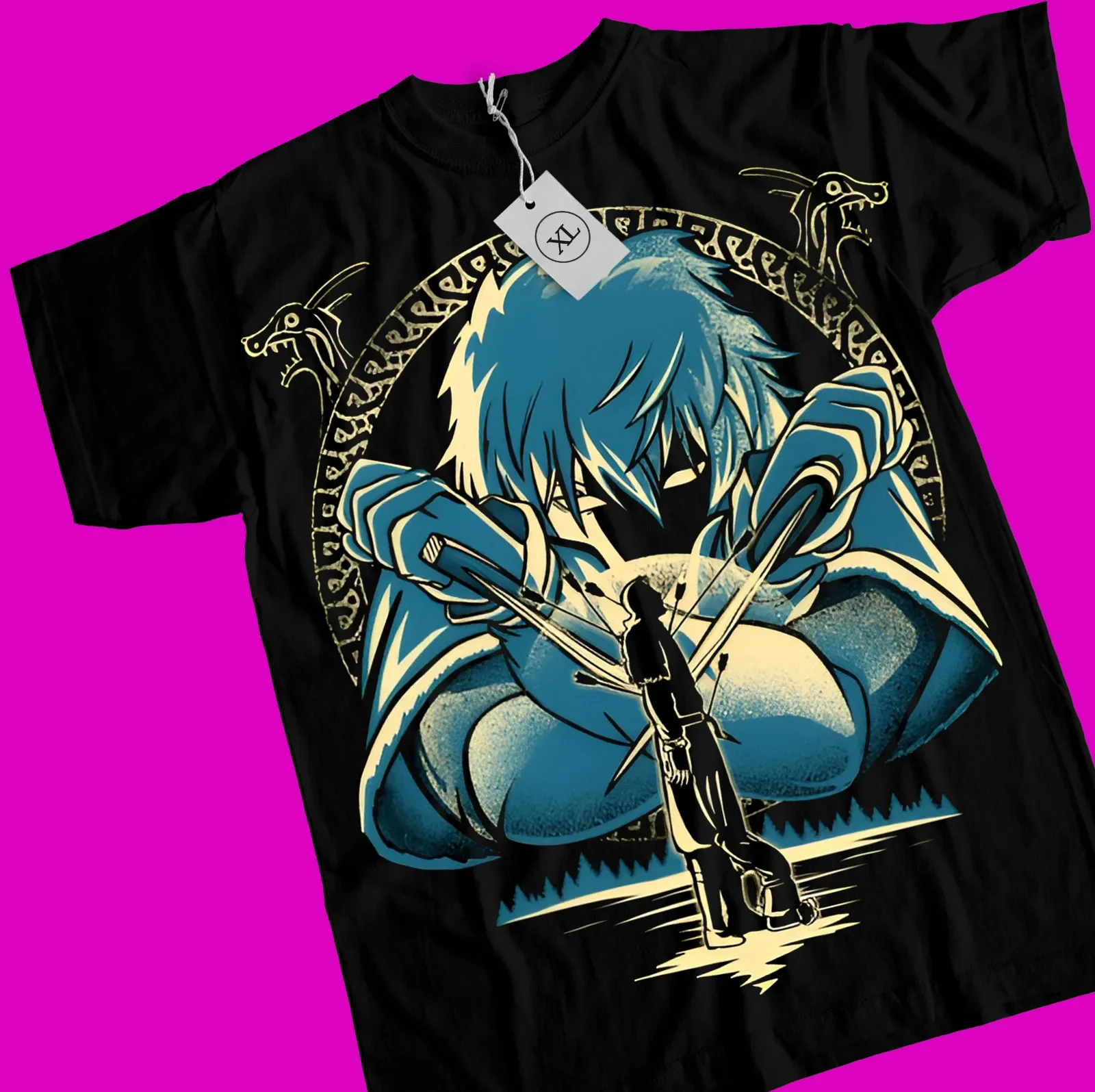 Vinland Saga Shirt, Thorfinn Shirt,Anime Askeladd, Manga Black Shirt, All Sizes