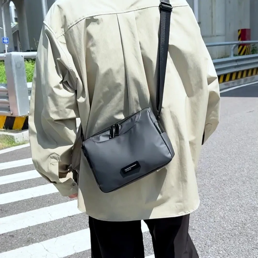 Waterproof Men Crossbody Bag Large Capacity with Multiple Pockets Student Shoulder Bag Phone Pouch Multi-functional