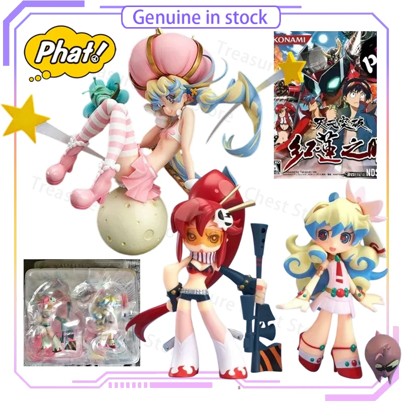 Treasure Chest Store Authentic Phat! Gurren Lagann Youko & Nia Teppelin, Stylized Animated Sculpt, Whimsical Hobby Shelf Curio