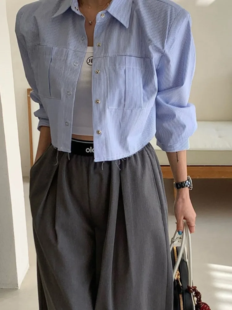 Or da donna in puro cotone Casual irt Double ket Autunno New Sle Loose Fit Design versatile Capispalla alla moda per vari...