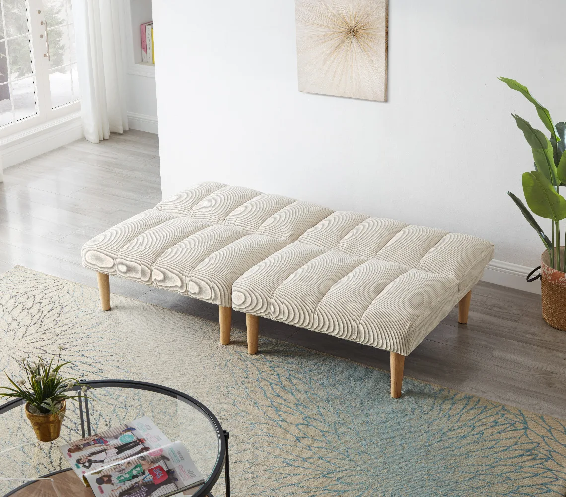 Sofá Cama de 167 cm para Espacios Pequeños – Cama Extraíble de 2 Plazas, Respaldo Reclinable de 3 Posiciones, Sofá Plegable para Apartamento