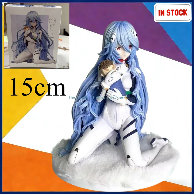 

Новая фигурка Евангелион 15 см: Рей Аянами с длинными волосами (театральная версия), аниме-модель, статуэтка, украшение