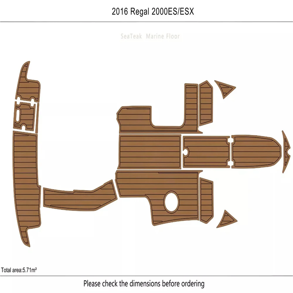 

2016-2017 Re-gal 2000 ES cockpit & Swim Platform Pads 1/4" 6mm EVA Faux floor Mat SeaDek MarineMat Gatorstep Style Self Adhesive