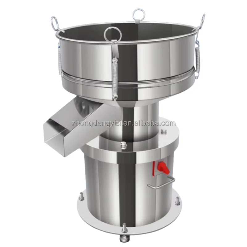 All Stainless Steel 304 420mm Electric Powder Sieve Small Automatic Vibration Screening Machine for Food Flour Soybean Milk Dust