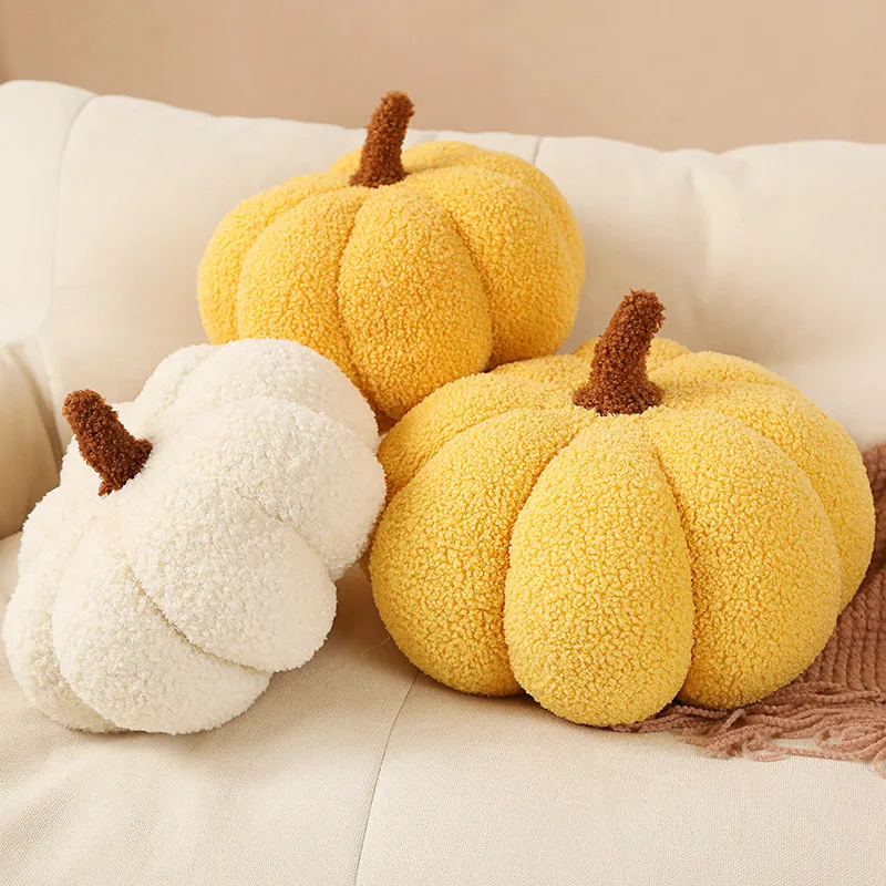 1pc 20cm Colorful Pumpkin Plush Toys Soft Stuffed Plant Plushie Pillow Sofa Decor Cushion For Gifts