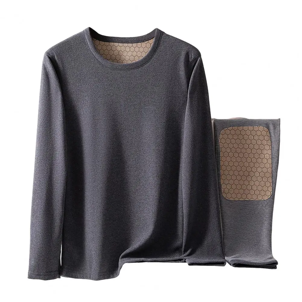 

Soft Comfortable Thermal Base Layer Men's Fleece Lined Long Johns Base Layer Set for Cold Weather Soft Stretch Thermal for Men