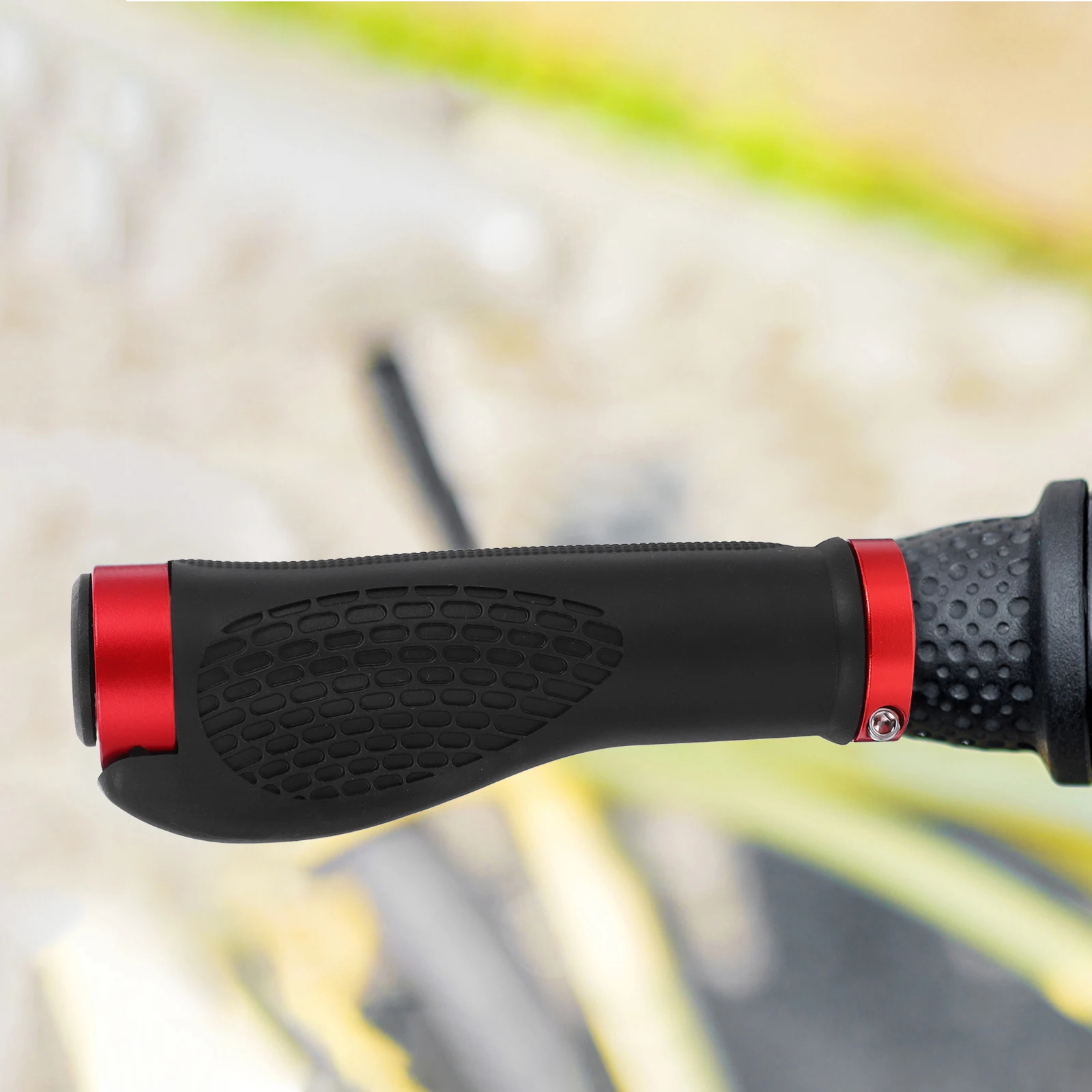 

Ergonomic Bicycle Handlebar Grips Durable Rubber Red Color Anti Skid Shock Absorption Comfortable Bike Covers For Adult Bikes