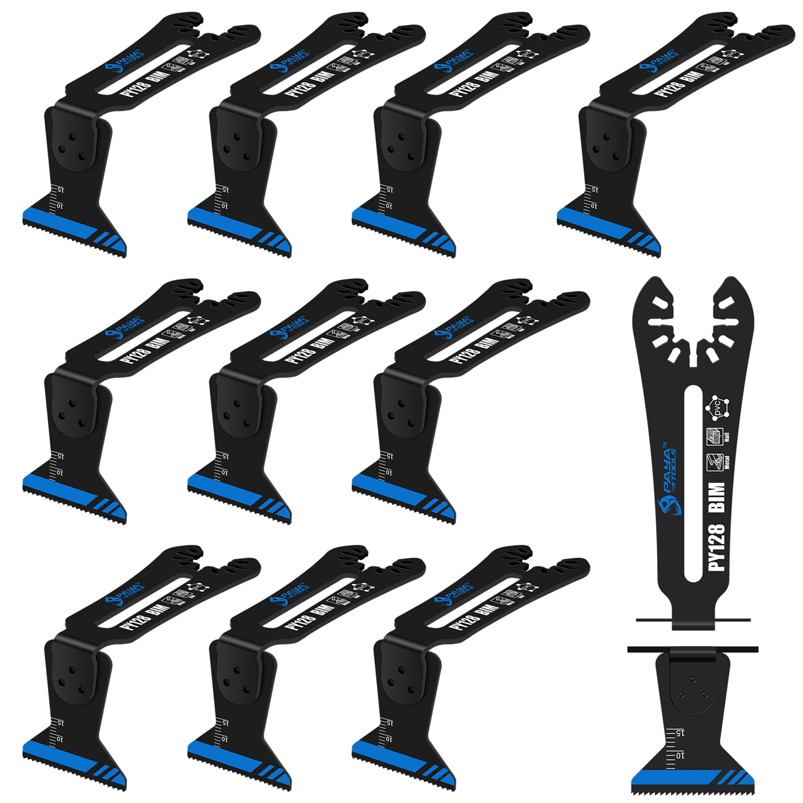 

PAYA Bi-Metal 1-1/4" 90° Reach Oscillating Saw Blades [Patented Design] Oscillating Multi Tool Blades for Narrow or Corner Cut