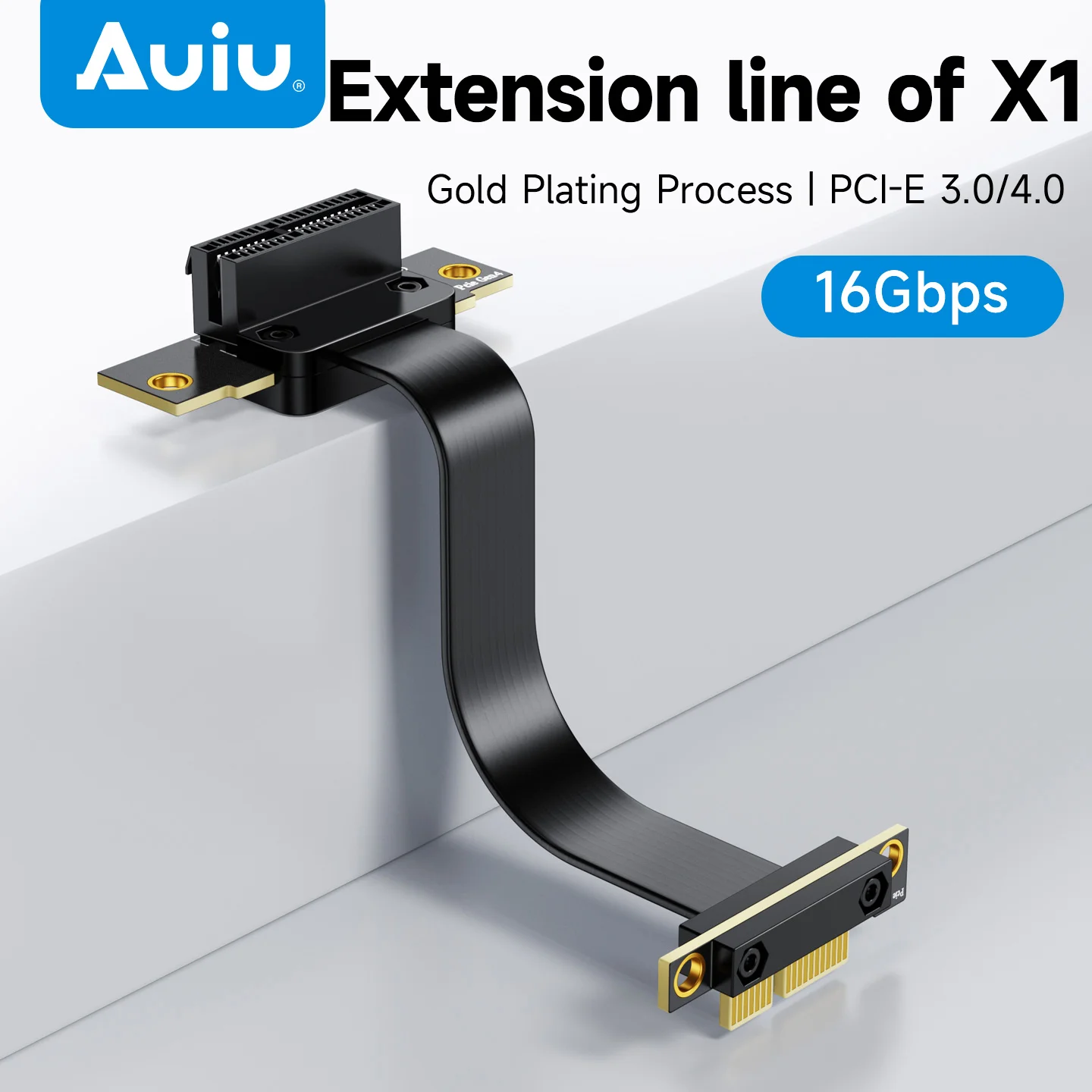 

Возсуждение Dual-Rod 90 ° PCIE 4.0 X1 Расширенная беспроводная сетевая карта с небольшим слотом, адаптер питания, совместимость со звуковой картой