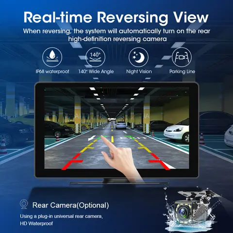 JMCQ 7/10 इंच कारप्ले कार स्मार्ट स्क्रीन मल्टीमीडिया वीडियो प्लेयर वायरलेस कारप्ले एंड्रॉइड ऑटो कार रेडियो एप्पल एंड्रॉइड स्टीरियो के लिए 10 best sales कार स्क्रीन एप्पल कारप्ले - №4