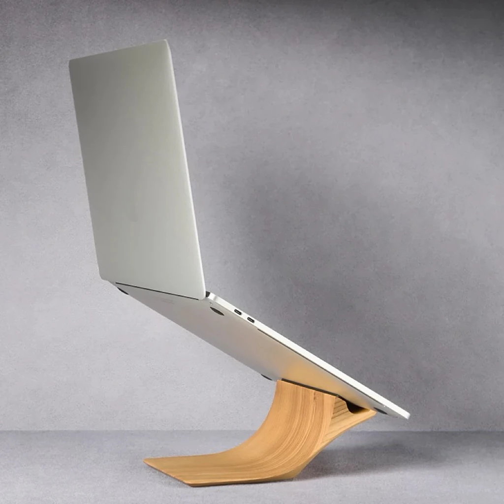 Suitable for Apple macbook notebook stand, wooden height-enhancing stand minimalist light luxury