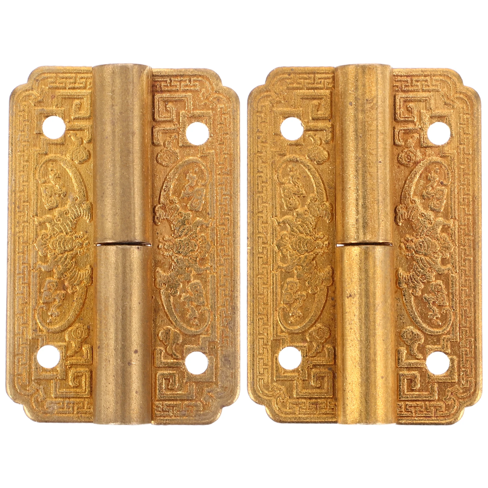 

2pcs Brass Vintage Design Decorative Furniture Locking For Jewelry Box Wooden Chests Cabinet Hardware Retro Style H-Shaped
