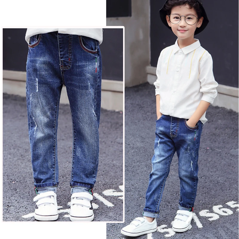 Afbeelding 4: IENENS Kids Jongens Jeans Mode Kleding Klassieke Broek Denim Kleding Kinderen Baby Boy Casual Bowboy Lange Broek 5-13Y