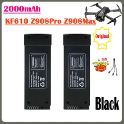 1/2/5/10PCS Original Z908 Drone Battery Black 3.7V 2000mAh For Z908 Pro Drone Battery Z908Max Lipo Battery Accessories