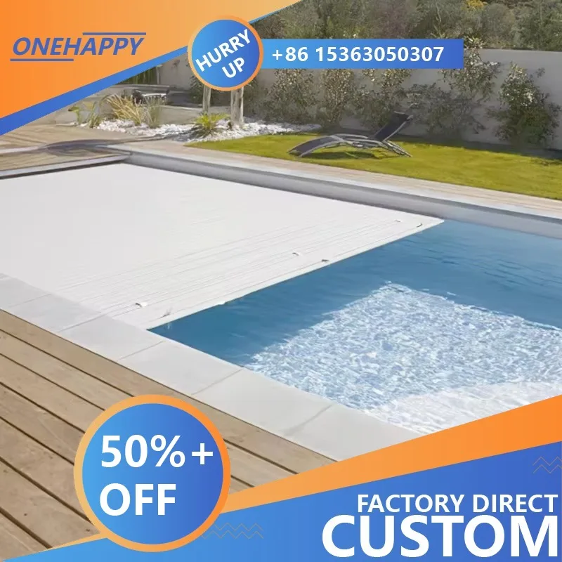 

Any Size Custom Solar Electric Pool Cover Aluminum Rail Roller Durable Outdoor Heat Insulation Energy Saving Waterproof Pool Gua