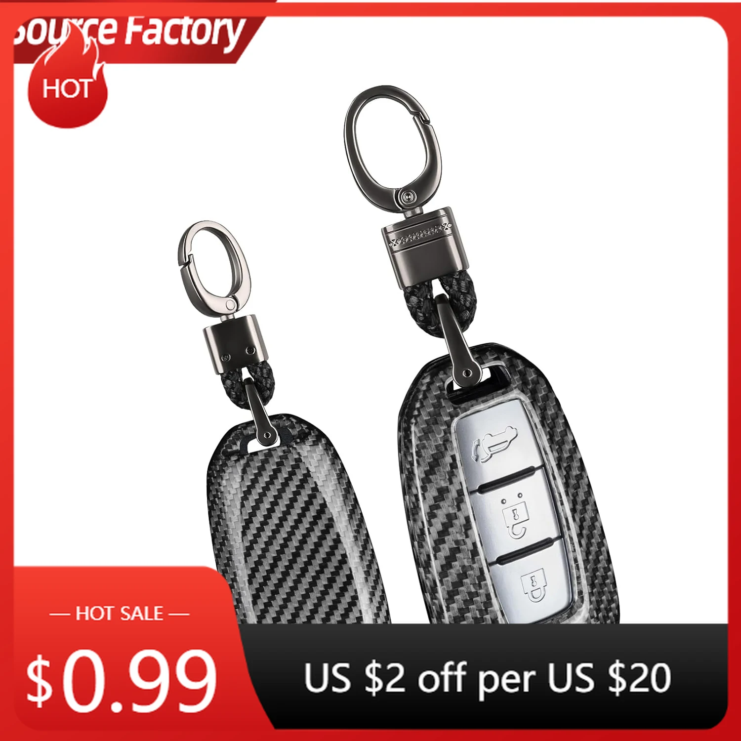 

Car Stickers For INFINITI Key Shell Carbon Fiber Key Fob Cover Case Protector for Infiniti Q50 Q60 QX50 QX55 QX60 3/4/5 But