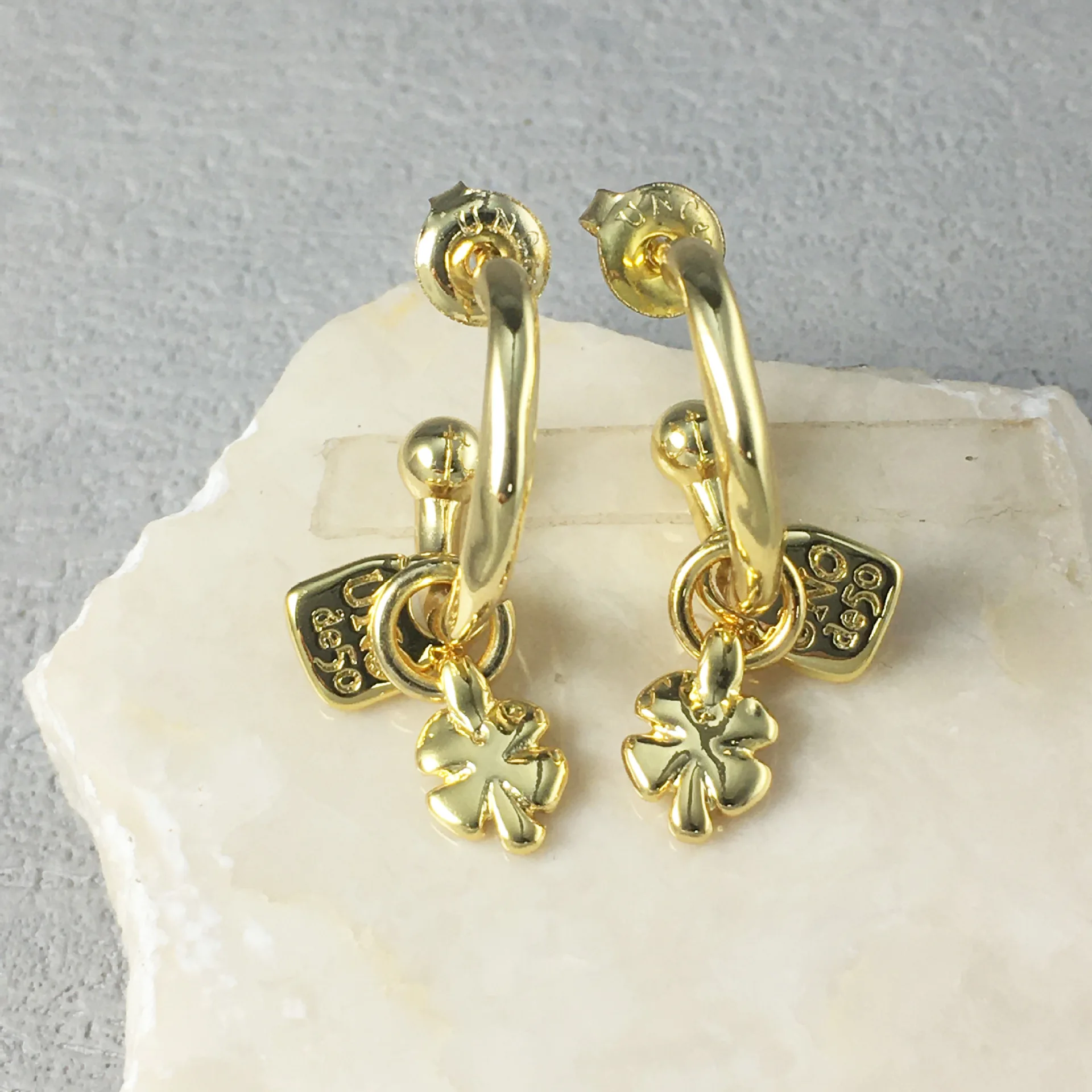 

Spain UNode50 lucky four leaf clover earring gold plated European and American cross-border e-commerce jewelry gift girlfriend