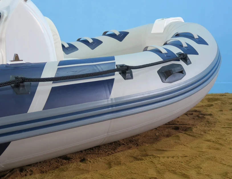 Good Price High Quality 12ft PVC Hypalon Air Tube Rigid Hull Fiberglass Rib Inflatable Boat With Center Console