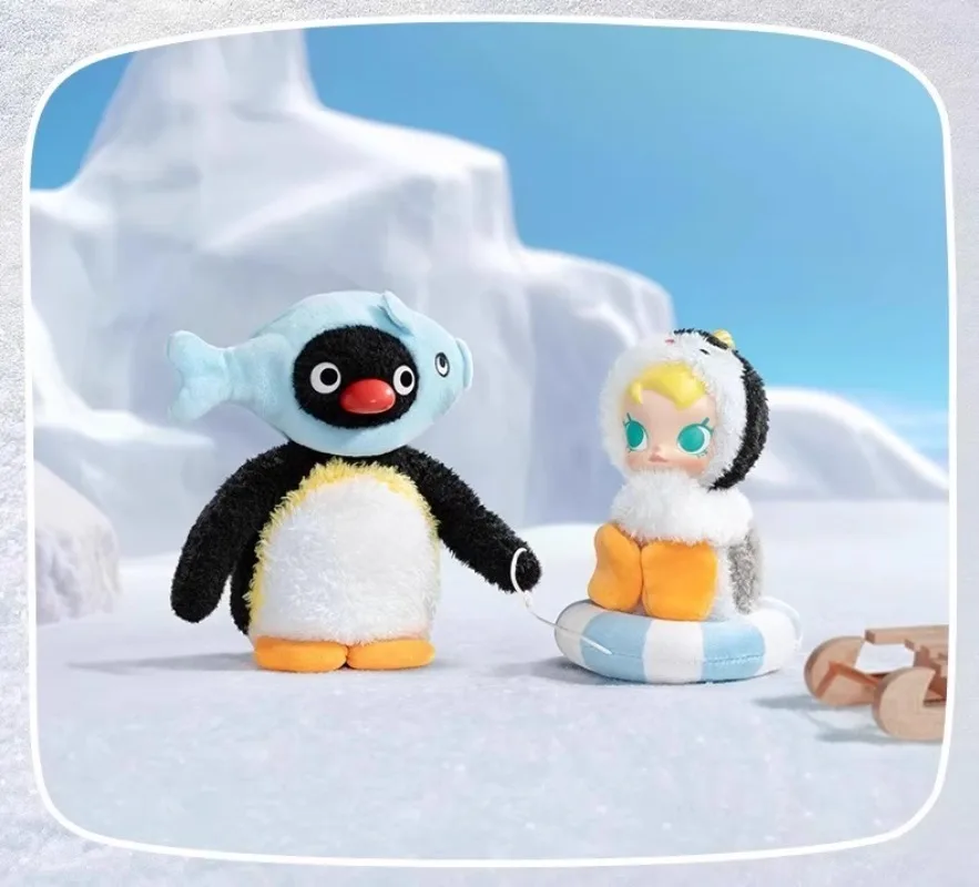 POPMART Prodotto originale originale Baby Molly PINGU Happy Fishing Peluche Scatola cieca appesa Regali di compleanno a sorpresa e carini