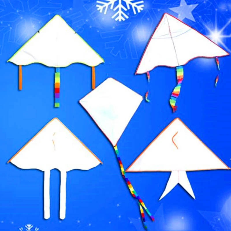 Diy kite nylon fabric Children kite flying toys diamond kite white kite Outdoor toys wind ad. kite butterfly kite fun snake koi