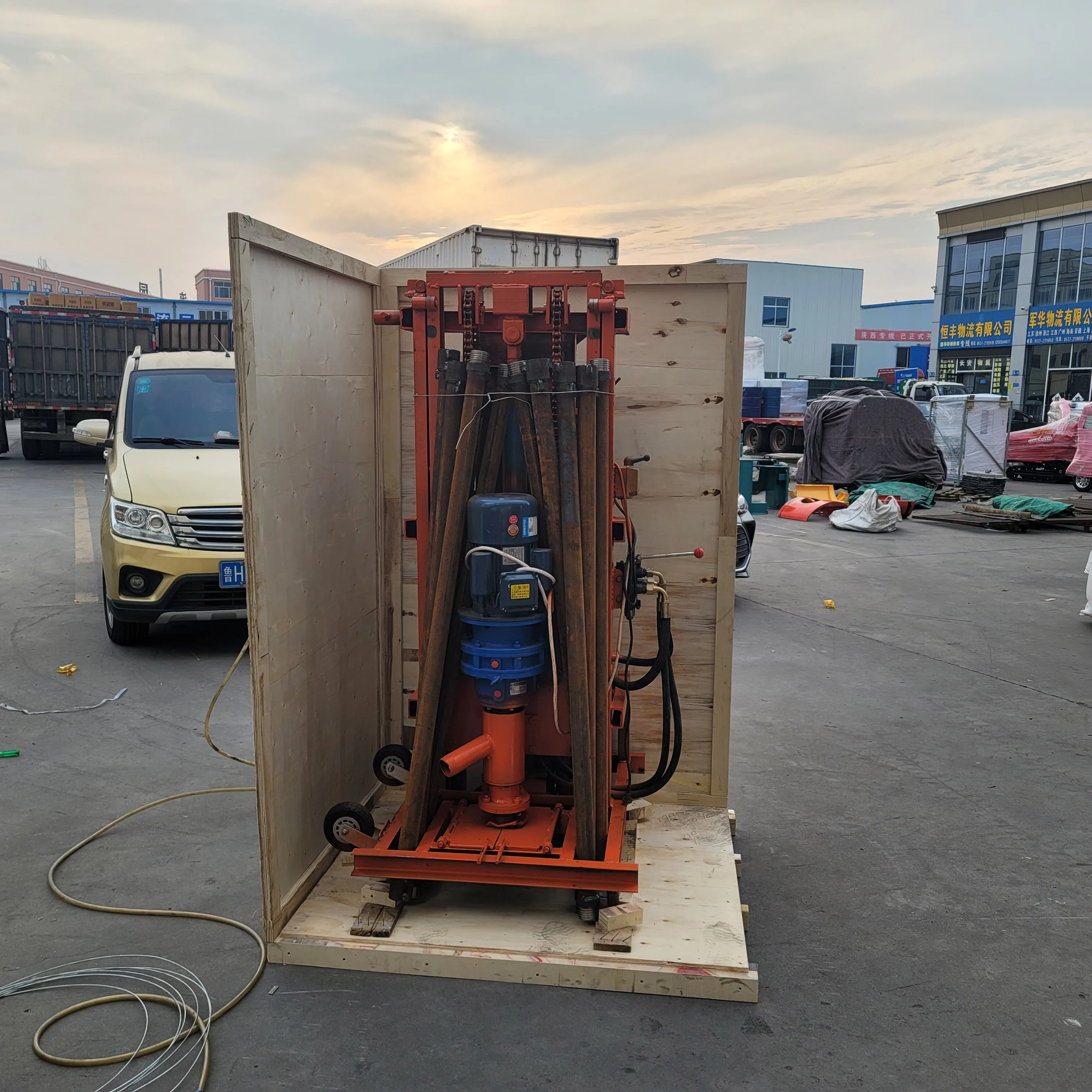 맞춤형 100m 심층 전기 소형 수중 시추기, 소형 전기 유압식 리프팅 수중 시추기