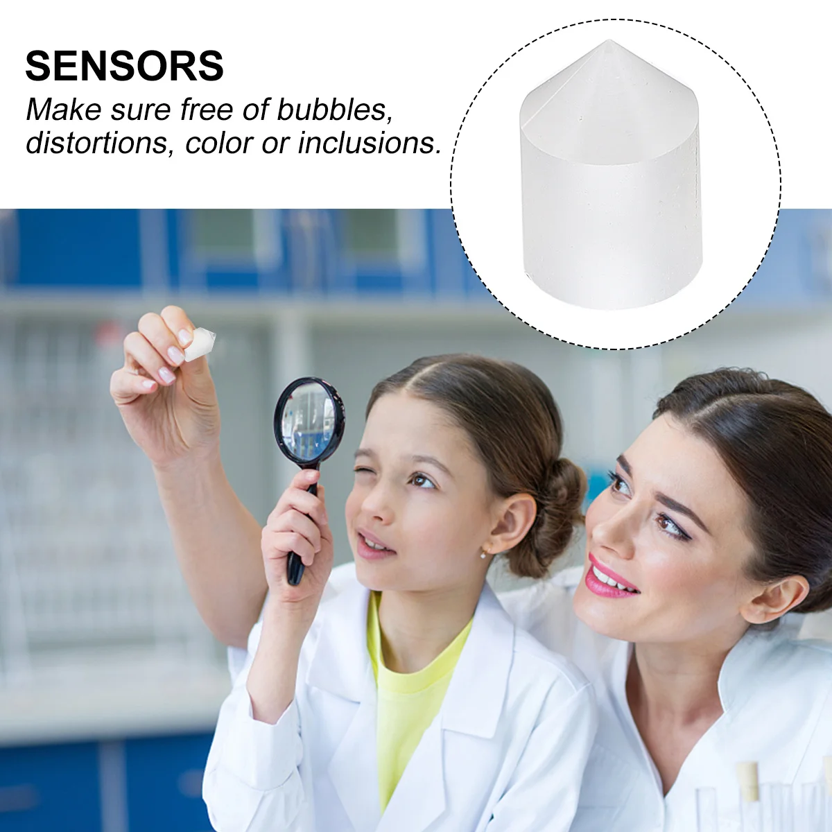 

Optical Circular Cone Prisms Set Clear Crystal Optical Teaching Accessories Photography Supplies for Kids Scientific Research