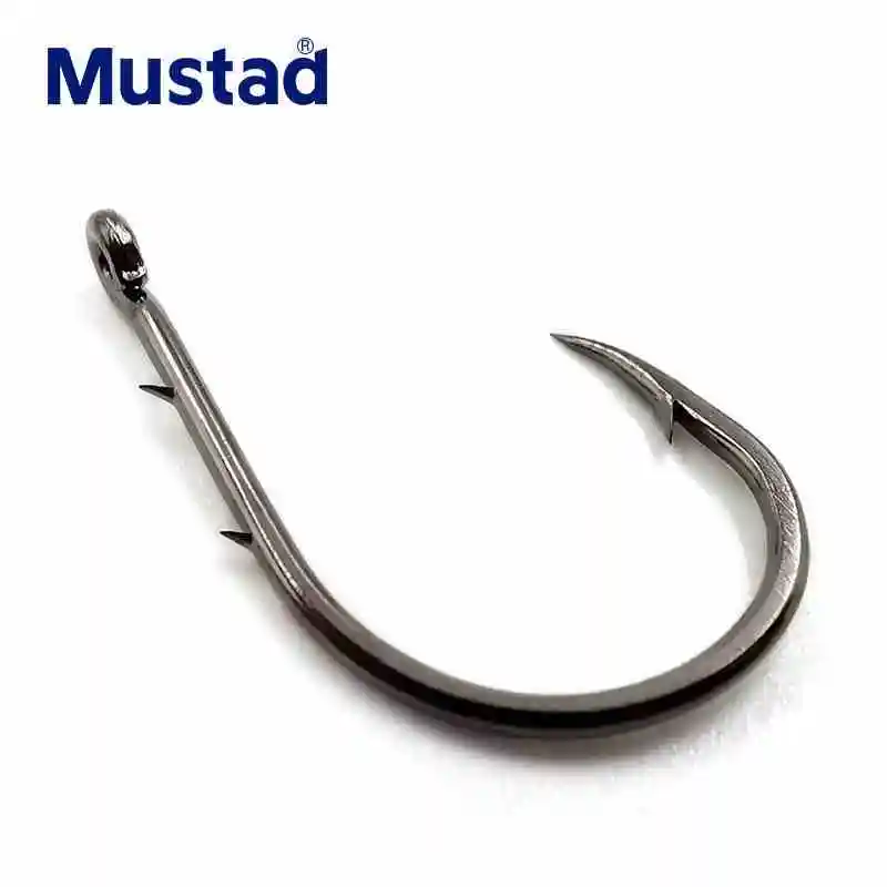

Original Mustad Hooks 10757 High Carbon Steel Crooked Mouth Fish Hooks Barbed Hook Double Back Barbs Sea Lure Hook Large Package